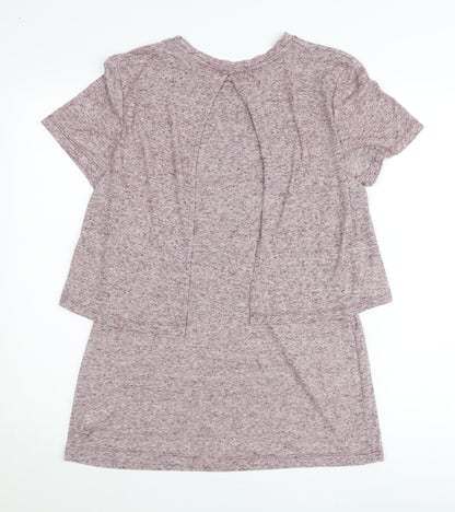 Cotton Traders Womens Pink Size 10 Crew Neck Short Sleeve T-Shirt
