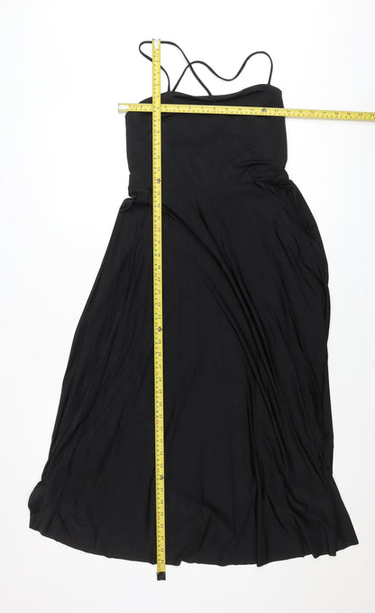 H&M Women’s Black Sleeveless Scoop Neck Knee Length Slip Dress S