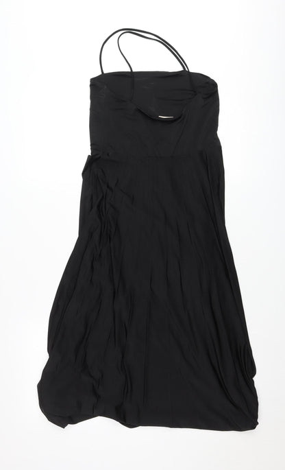 H&M Women’s Black Sleeveless Scoop Neck Knee Length Slip Dress S