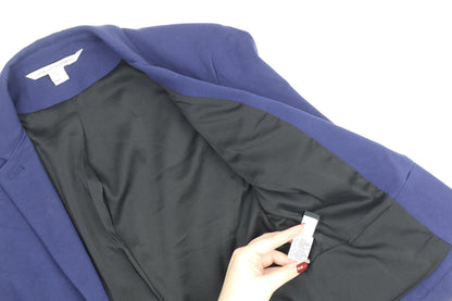 Diane von Furstenberg Women Blue Slim Fit Blazer Jacket Size 6