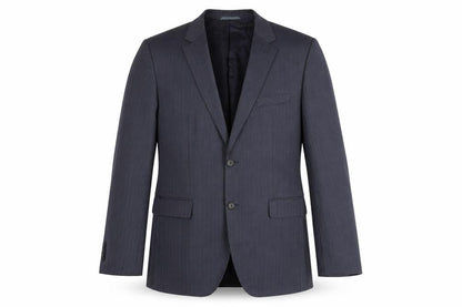 Tesse Men’s Blue Pinstripe Wool Blazer 42R Classic Formal Jacket