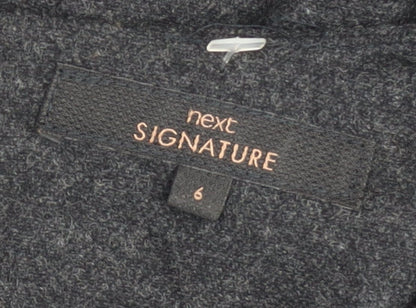 Next Signature Women’s Grey Sheath Dress Size 6 Wool Blend Workwear