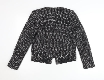 Topshop Women’s Black Tweed Blazer Jacket UK 12 Workwear