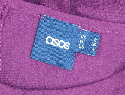 ASOS Women’s Red A-Line Chiffon Sleeveless Dress UK 8
