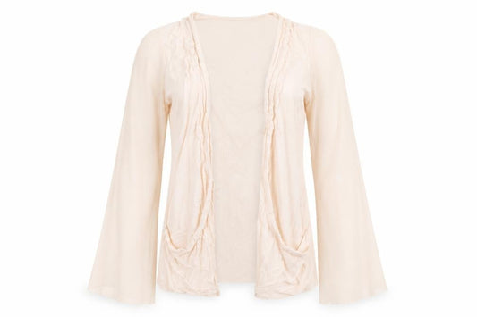 Graffic Women’s Beige Viscose Cardigan M Flared Long Sleeve Lightweight