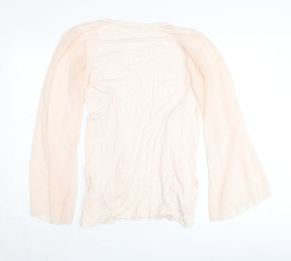 Graffic Women’s Beige Viscose Cardigan M Flared Long Sleeve Lightweight