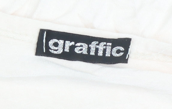 Graffic Women’s Beige Viscose Cardigan M Flared Long Sleeve Lightweight