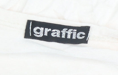 Graffic Women’s Beige Viscose Cardigan M Flared Long Sleeve Lightweight