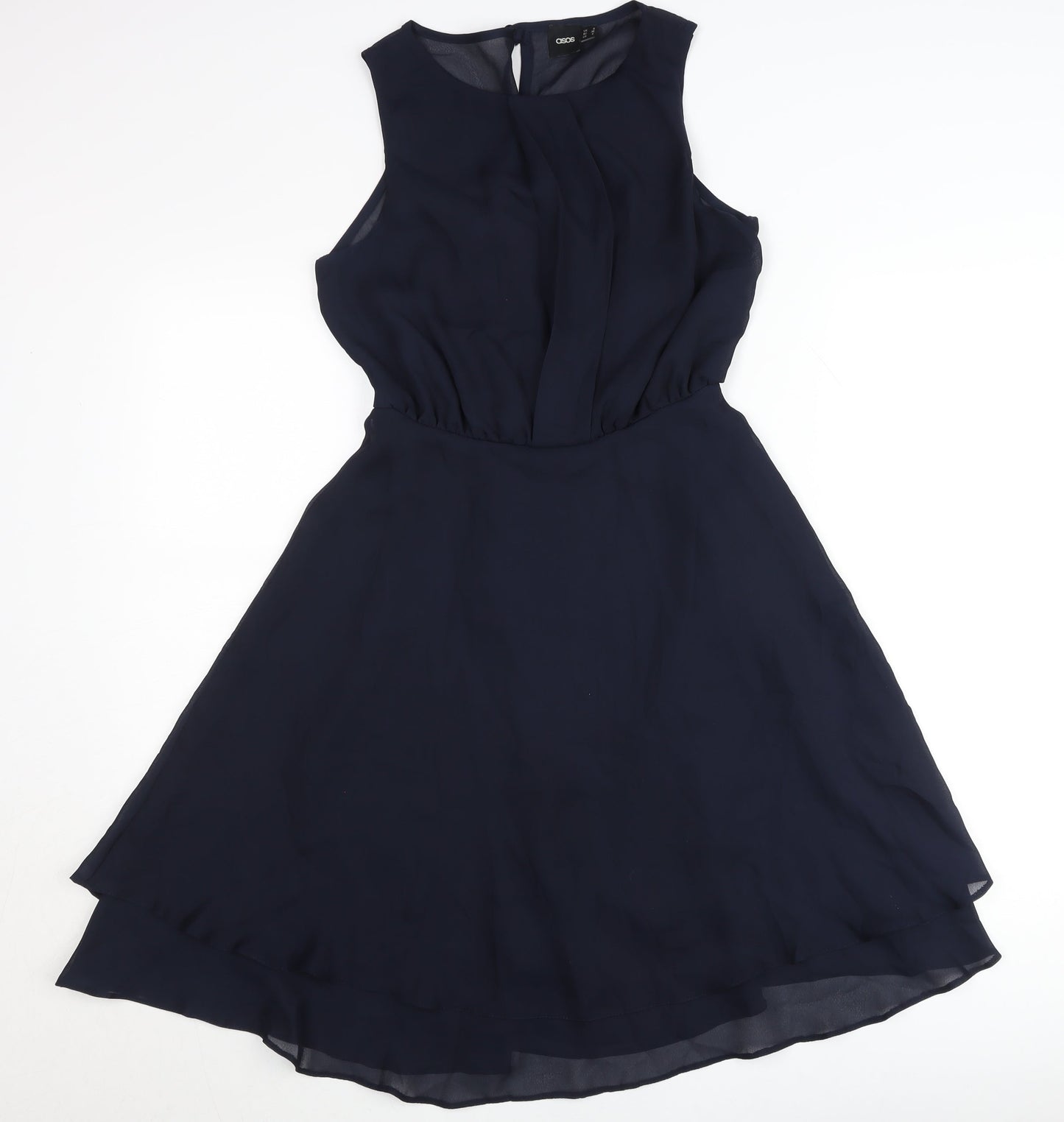 ASOS Women’s Blue A-Line Sleeveless Chiffon Dress UK 8