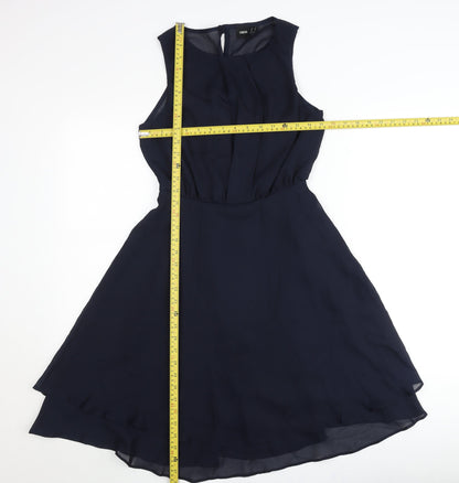 ASOS Women’s Blue A-Line Sleeveless Chiffon Dress UK 8