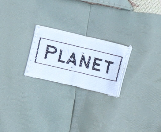 Planet Women’s Multicoloured Geometric Linen Blend Jacket Size 10