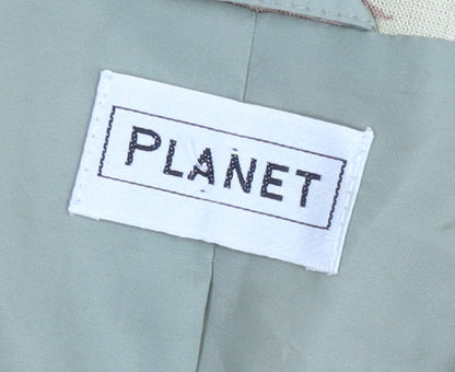 Planet Women’s Multicoloured Geometric Linen Blend Jacket Size 10