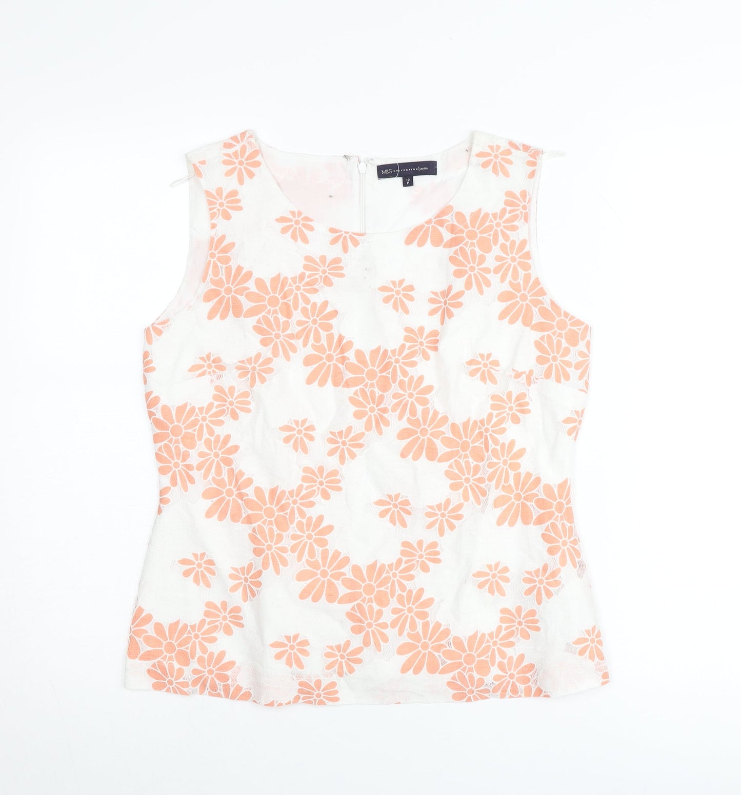 Marks and Spencer Women’s Multicoloured Floral Scoop Neck Sleeveless Petite Blouse Size 12