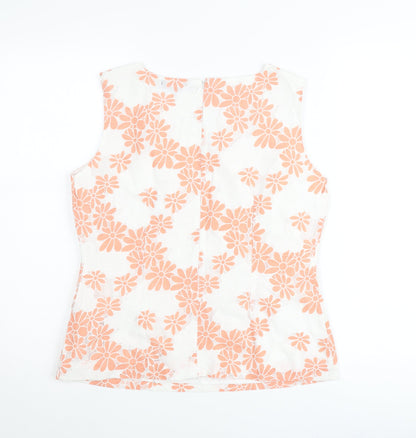 Marks and Spencer Women’s Multicoloured Floral Scoop Neck Sleeveless Petite Blouse Size 12
