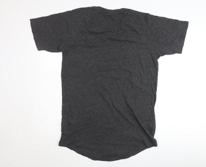 Heart Breaker Womens Black L T-Shirt Crew Neck Short Sleeve