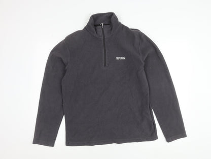 Regatta Unisex Adults Grey Fleece Sweatshirt Pullover L 1/2 Zip