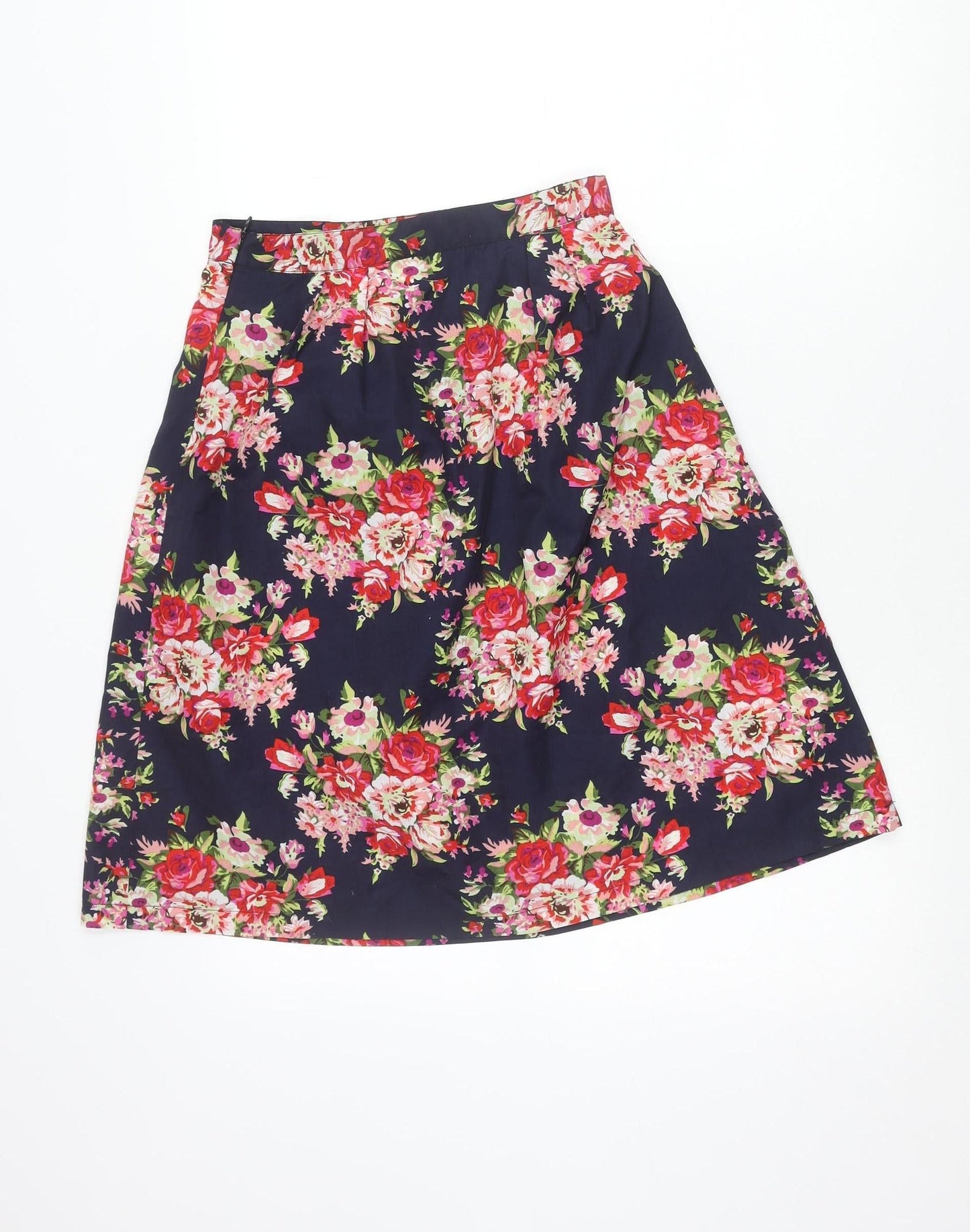 Alice's Pig Women's Multicoloured Floral A-Line Skirt Size 8