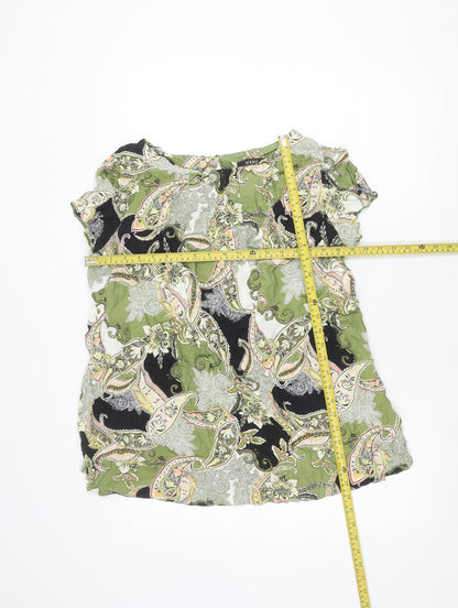 Evans Women’s Multicoloured Paisley Sleeveless Tunic Blouse UK 22