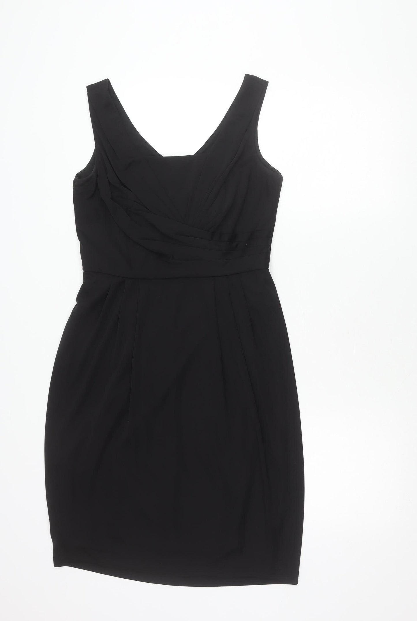 Minuet Petite Women’s Black Size 10 Sheath V-Neck Cocktail Dress