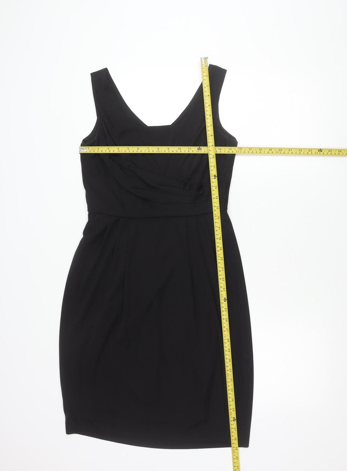 Minuet Petite Women’s Black Size 10 Sheath V-Neck Cocktail Dress