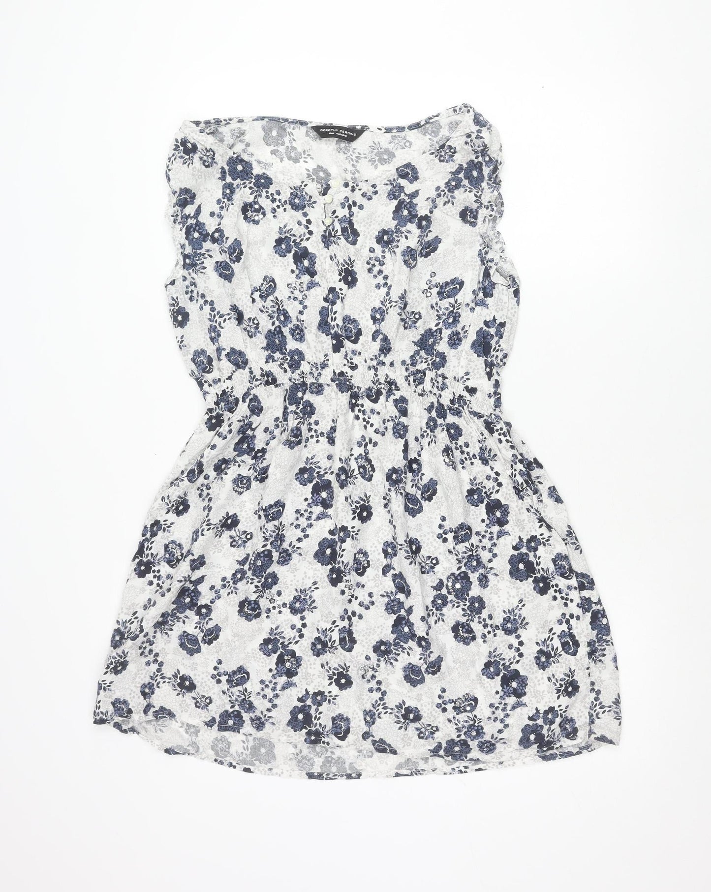 Dorothy Perkins Women’s Blue Floral Strapless Camisole Blouse UK 16