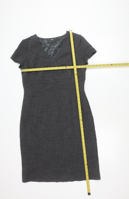 ALEX & Co. Women Grey Size 14 Sheath Knee Length Work Dress