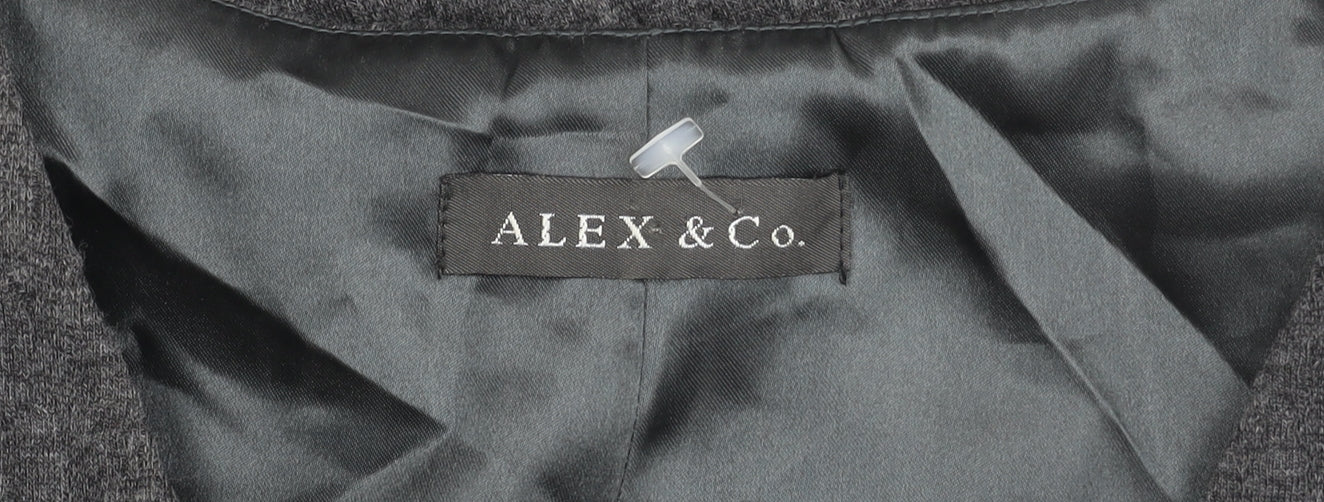 ALEX & Co. Women Grey Size 14 Sheath Knee Length Work Dress