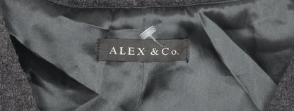 ALEX & Co. Women Grey Size 14 Sheath Knee Length Work Dress