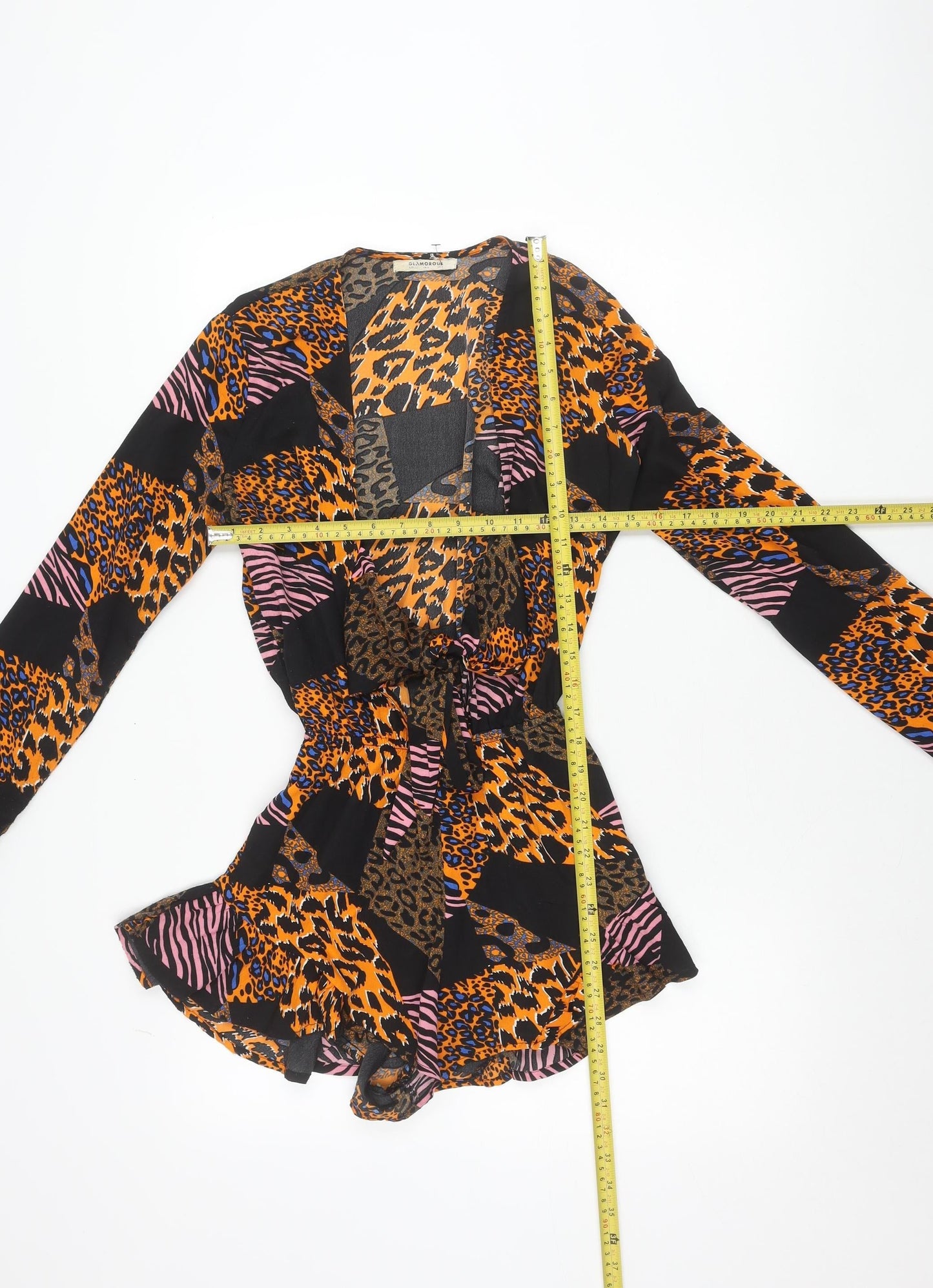 Glamorous Women Multicoloured Animal Print Jumpsuit UK 6 V-Neck