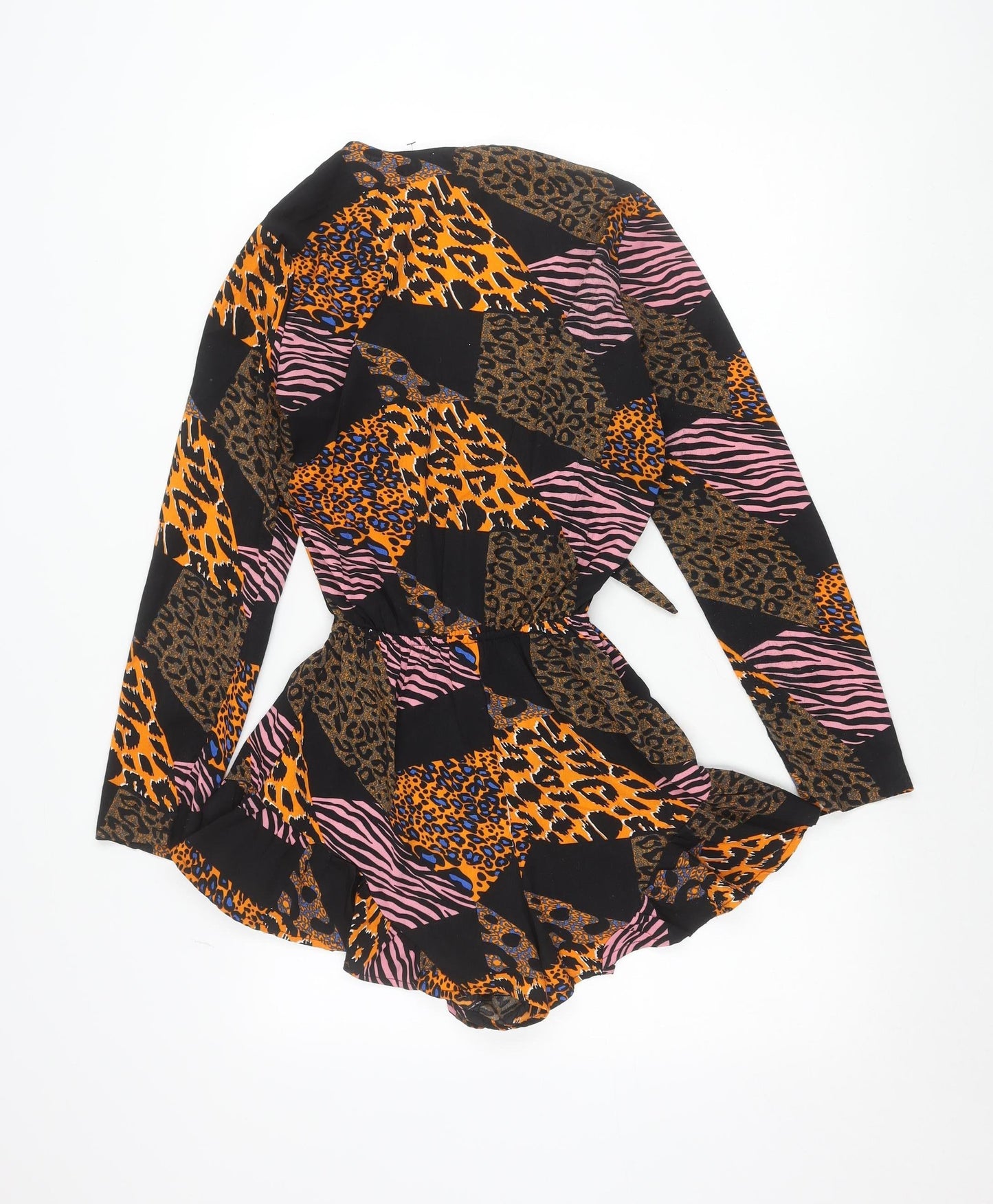 Glamorous Women Multicoloured Animal Print Jumpsuit UK 6 V-Neck