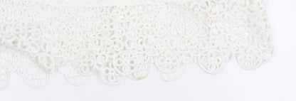 Quiz Women’s White Lace Sheath Knee Length Dress Size 8 Sleeveless