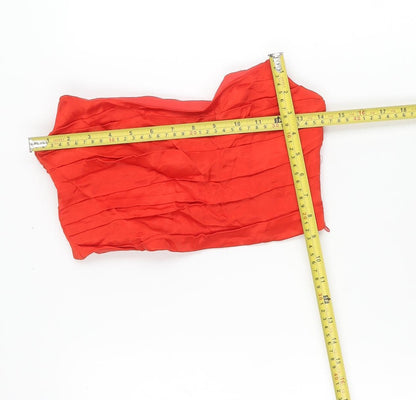 Zara Women Red Satin Camisole Top S Sweetheart Neck Spaghetti Strap