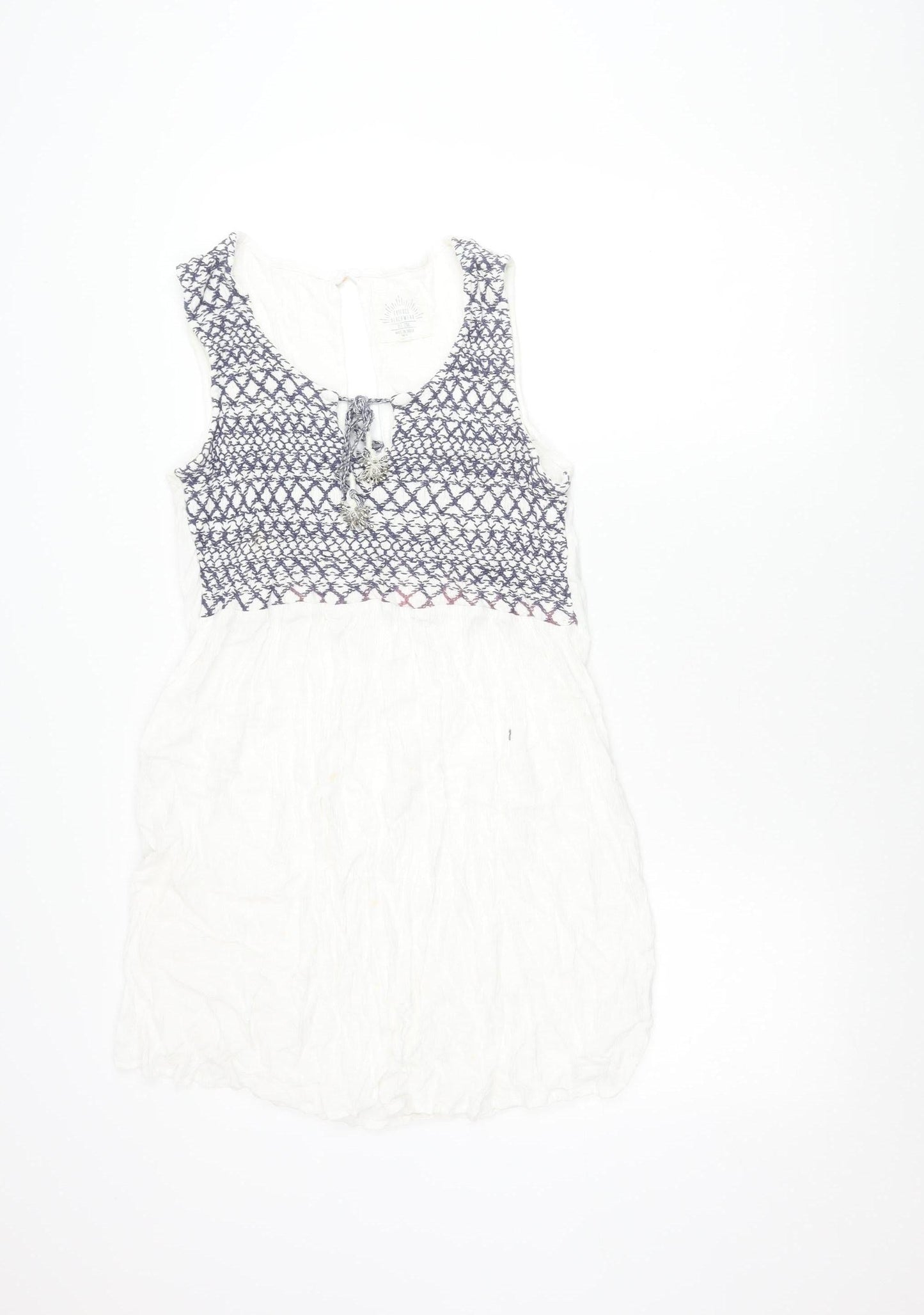 Womens UK Size 14 FatFace White Tunic Tank