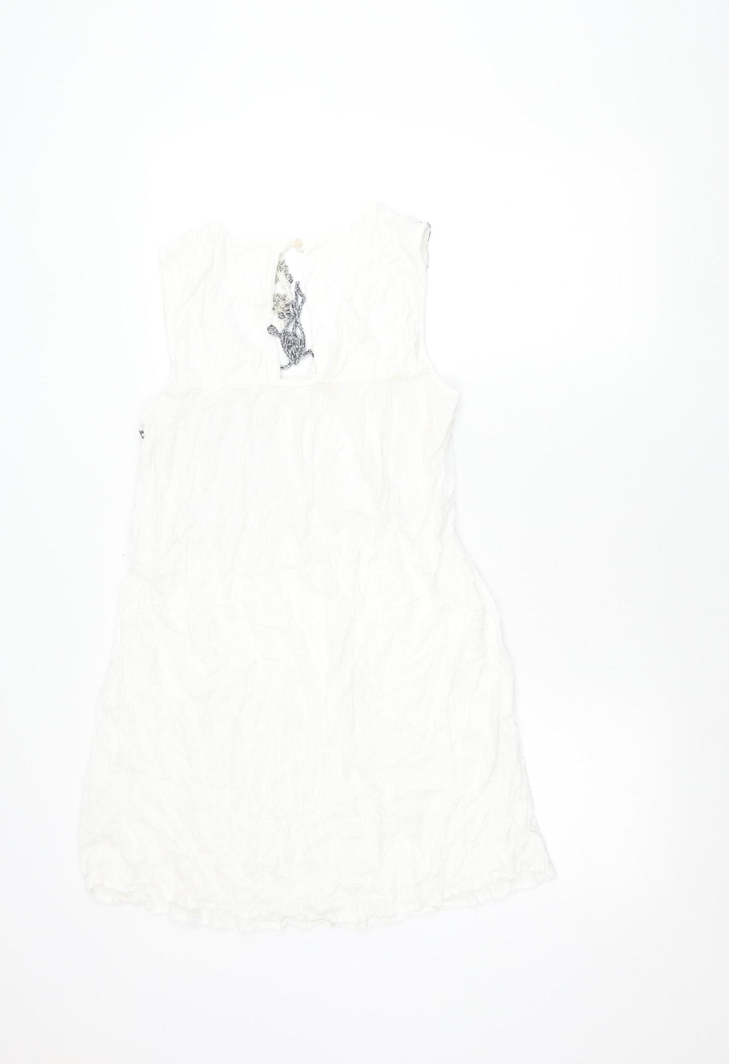 Womens UK Size 14 FatFace White Tunic Tank