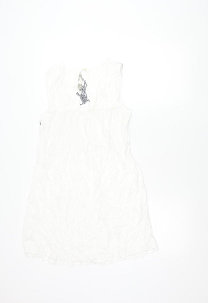 Womens UK Size 14 FatFace White Tunic Tank