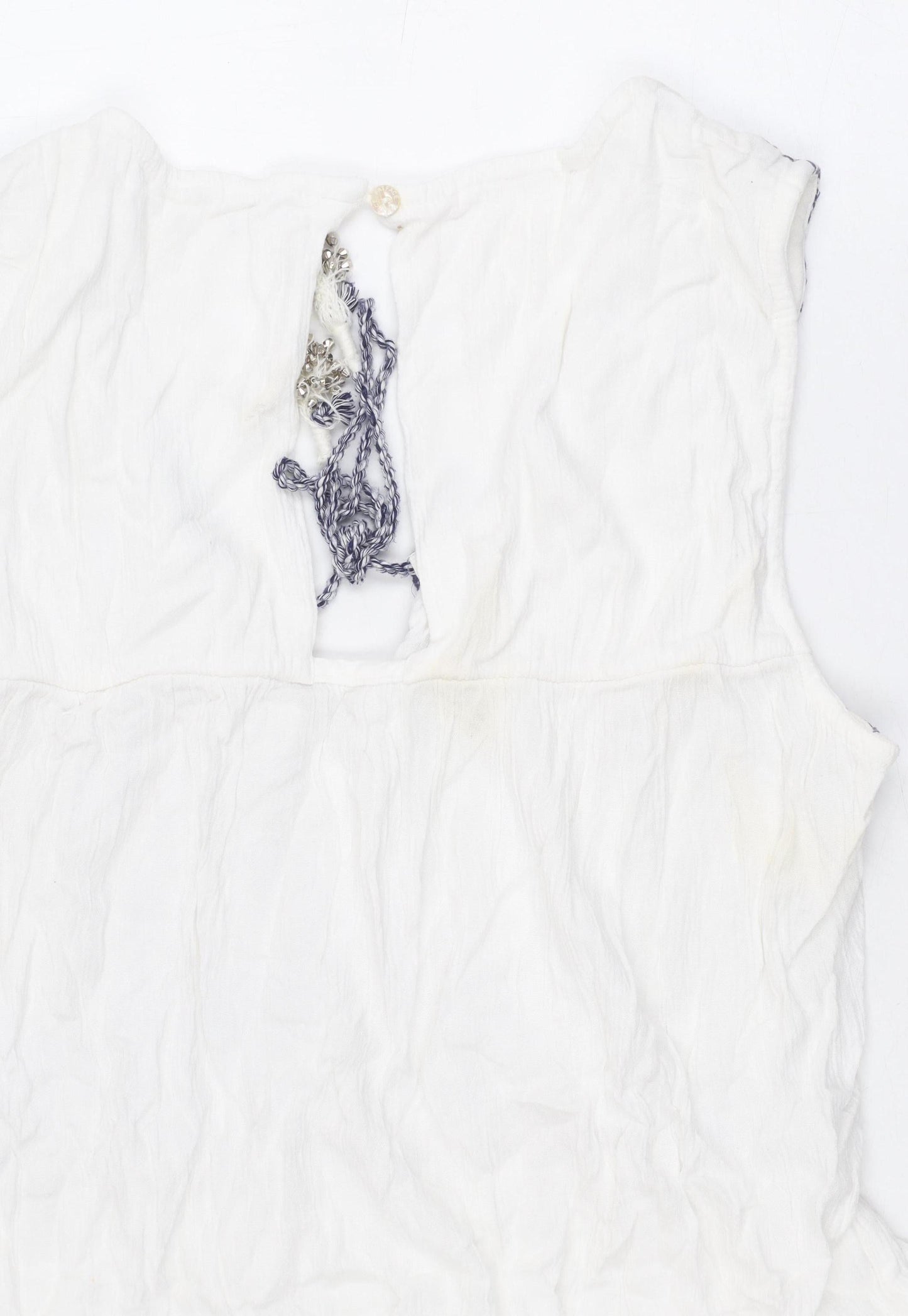 Womens UK Size 14 FatFace White Tunic Tank