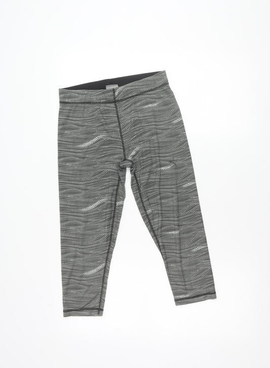 Puma Womens Grey Leggings Size 10 Slim Fit Yoga Gym Activewear