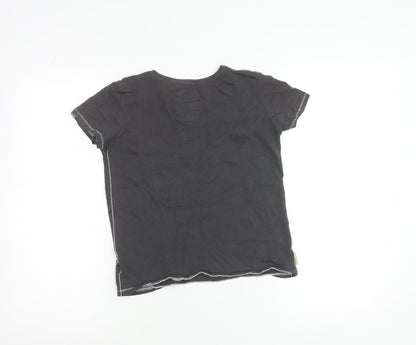 Teens UK Size 9/10 Tokyo Laundry Black Basic T-Shirt