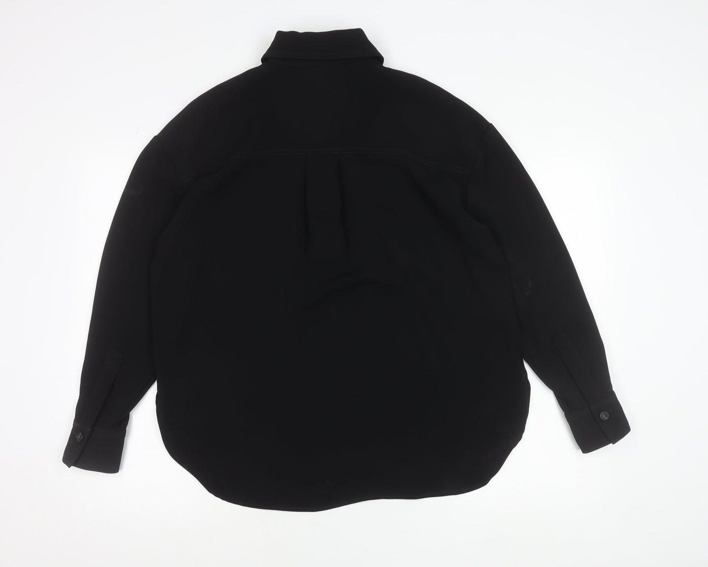 Next Women’s Black Button-Up Long Sleeve Polyester Shirt Size 10