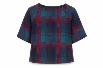New Look Womens Multicoloured Plaid Blouse Size 8 Tunic Top