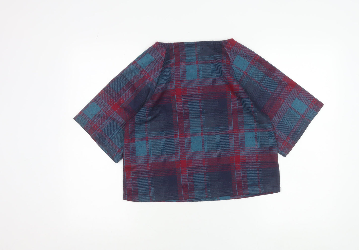 New Look Womens Multicoloured Plaid Blouse Size 8 Tunic Top