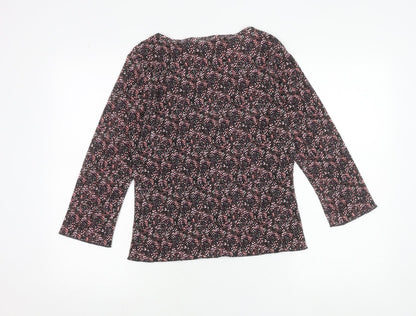 Next Womens Multicoloured Polka Dot Blouse Size 14 Boat Neck 3/4 Sleeve