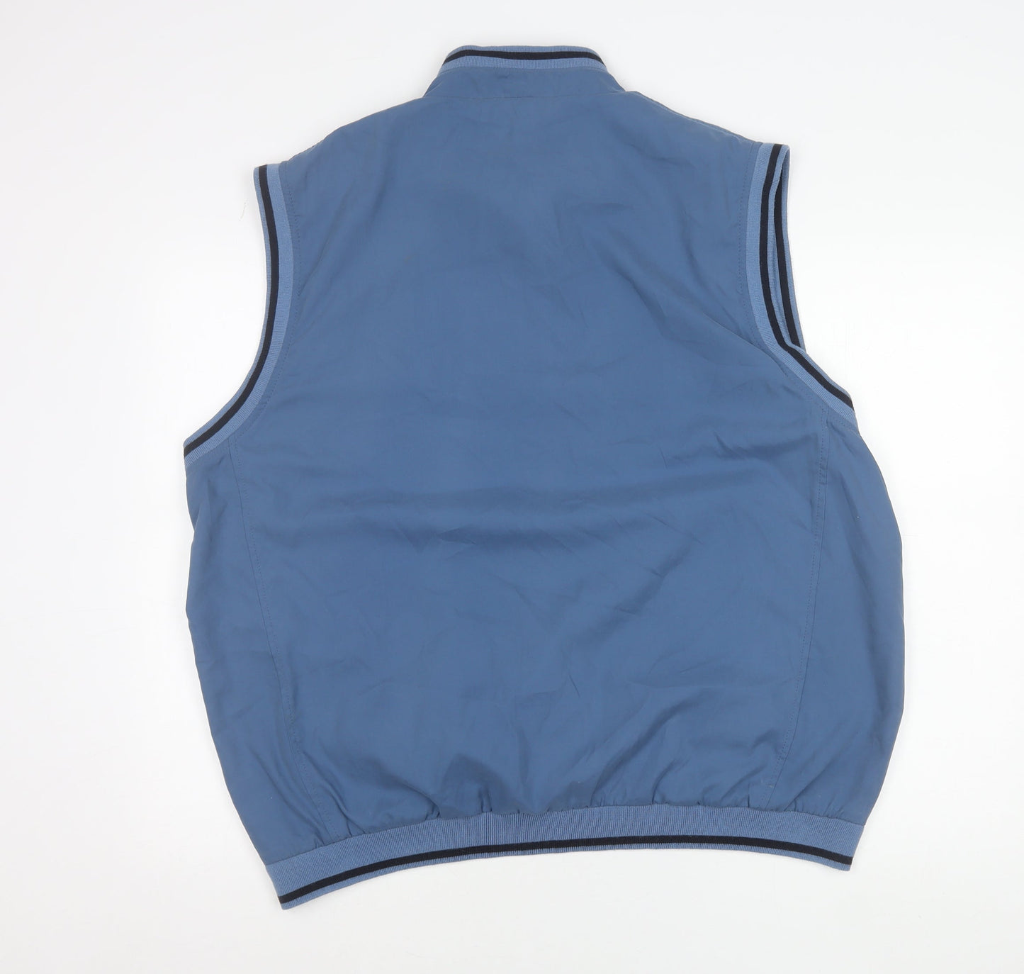 Marks and Spencer Men's Blue XL 44-46" Golf Waistcoat 1/4 Zip Polyester