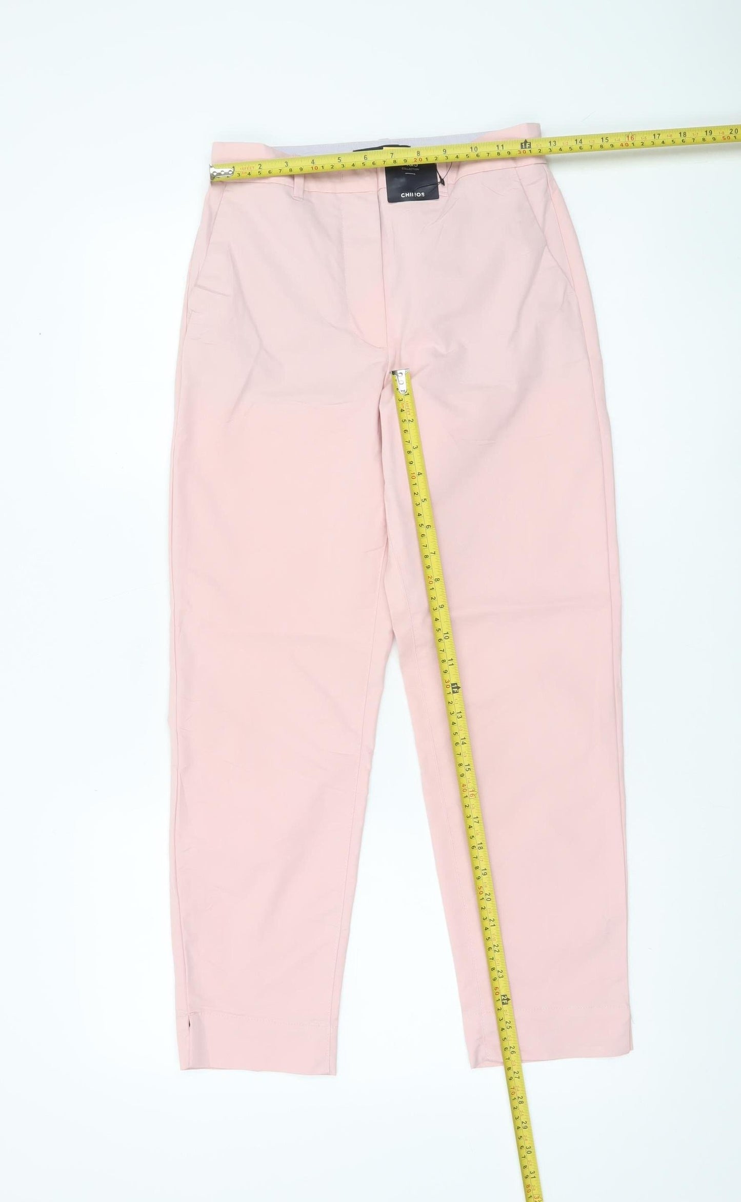Marks and Spencer Women Pink Chino Trousers Size 6 Slim Fit Workwear