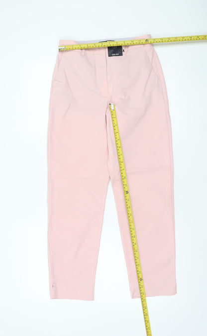 Marks and Spencer Women Pink Chino Trousers Size 6 Slim Fit Workwear