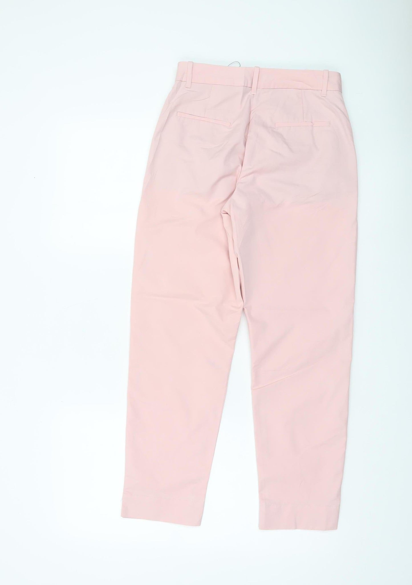 Marks and Spencer Women Pink Chino Trousers Size 6 Slim Fit Workwear
