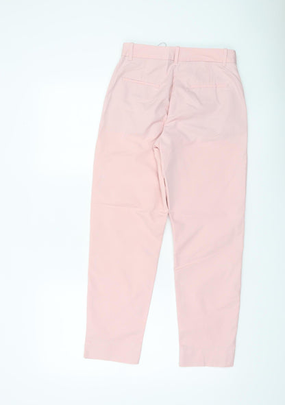 Marks and Spencer Women Pink Chino Trousers Size 6 Slim Fit Workwear