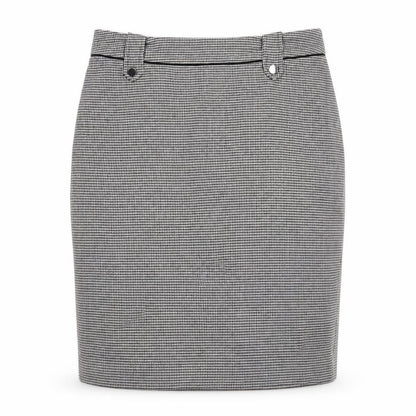 Wallis Womens Black Houndstooth Pencil Skirt UK12 Workwear
