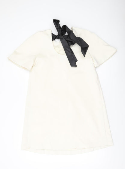 Marks and Spencer Women’s Ivory Size 8 Short Sleeve Shift Dress