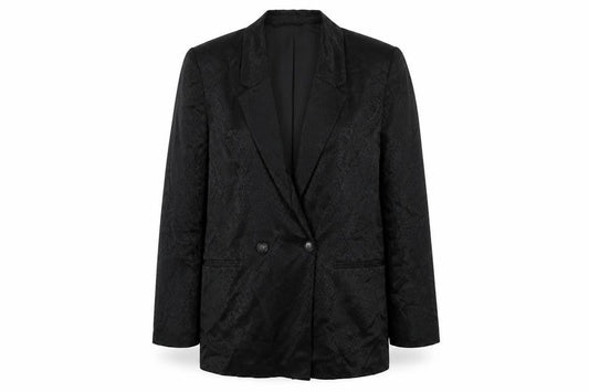 H&M Women’s Black Double-Breasted Blazer Jacket Size 8